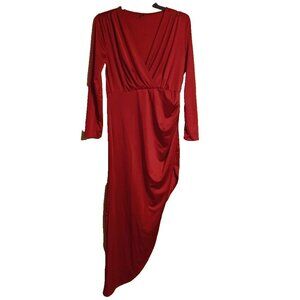 Shein Evening Dress Red Assymetrical Size XL